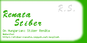 renata stiber business card